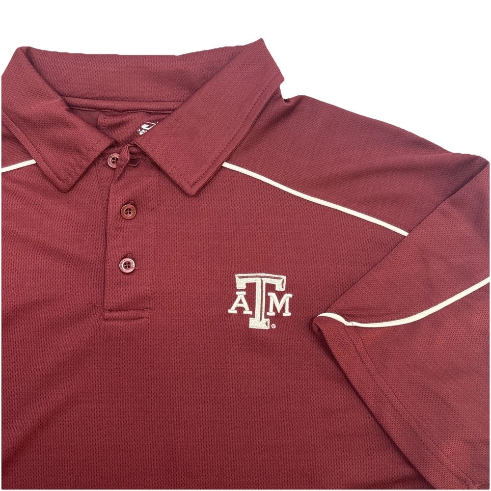 Texas‎ A&M Aggies Shirt Polo Mens Large Maroon NCAA College Texas Whoop